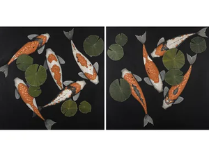 KOI I & II - Canvas Painting _ NOVOCUADRO ART COMPANY